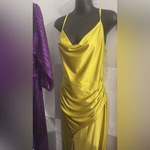 Mustard yellow long dress